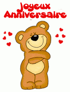 Gif joyeux anniversaire ours